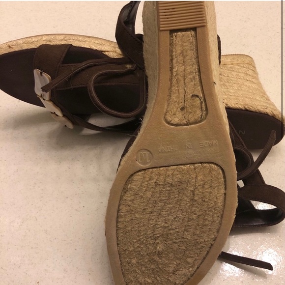 Brown Nine West Wedges - Picture 2 of 9